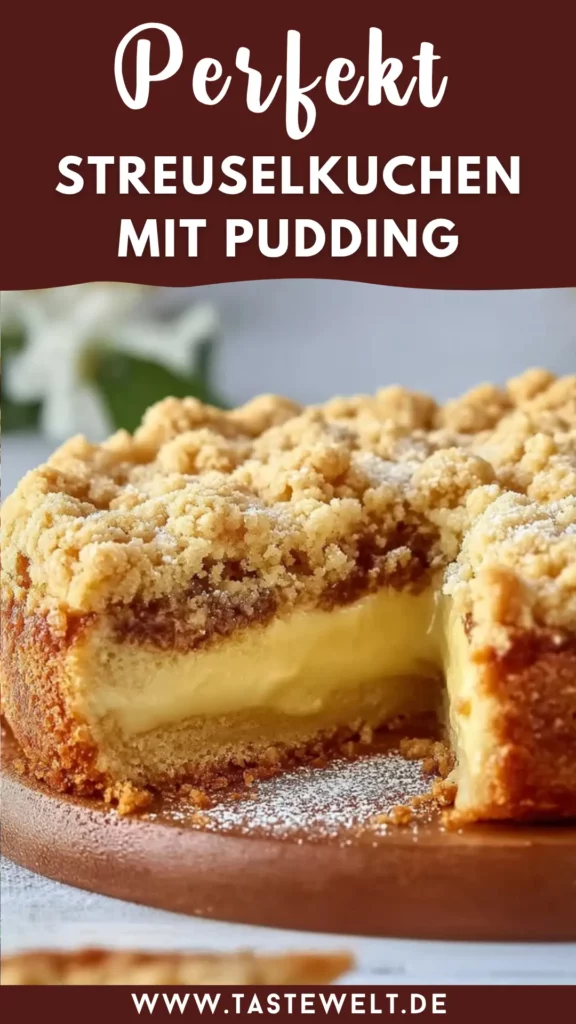 Streuselkuchen mit Pudding  saftig & himmlisch